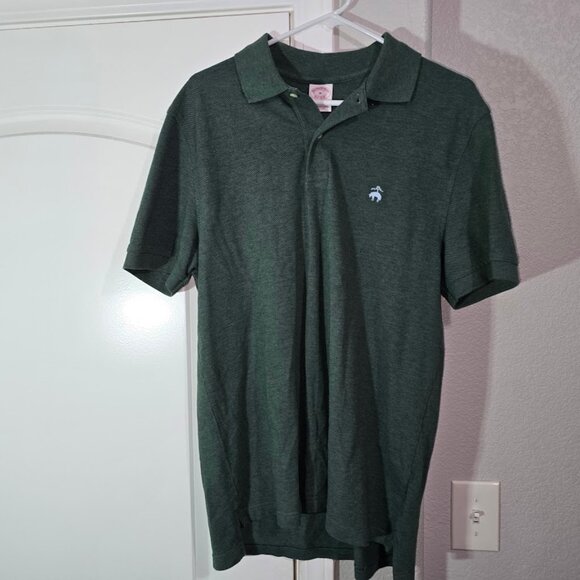 Brooks Brothers Supima Cotton Performace Polo Shirt Size Medium Olive Green - Picture 1 of 8